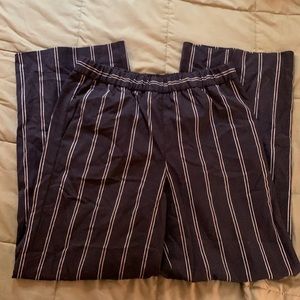 Banana Republic wide stripe trousers